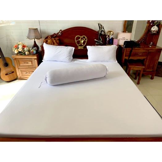 Drap Ga Nệm Thun Lạnh HQ Cực Kì Mịn Mát Bộ Ga Trải Giường Vỏ Gối Drap Nệm Grap Giường