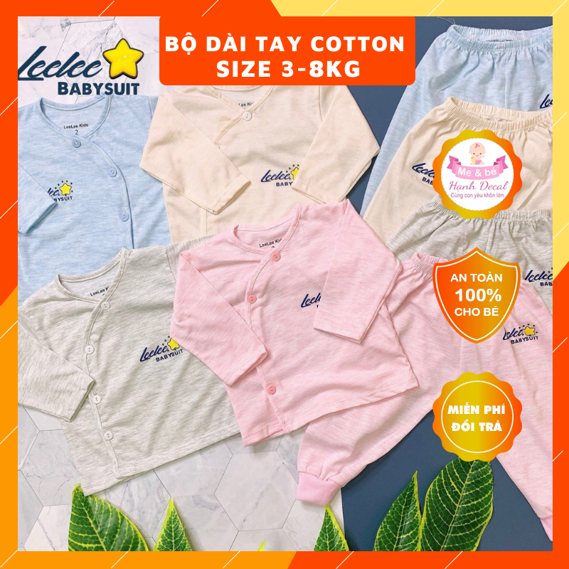Bộ quần áo dài tay lee lee babysuit cho bé trai/bé gái