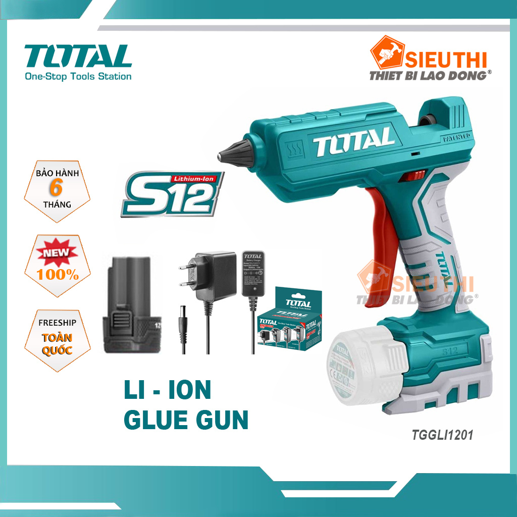 Súng bắn keo dùng pin Lithium-Ion ST12 Total  TGGLI1201