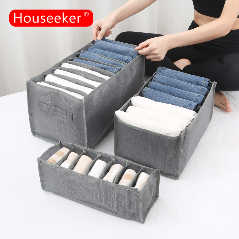 Houseeker 9 7 Grids Jeans Leggings Storage Box Wardrobe Closet Drawers