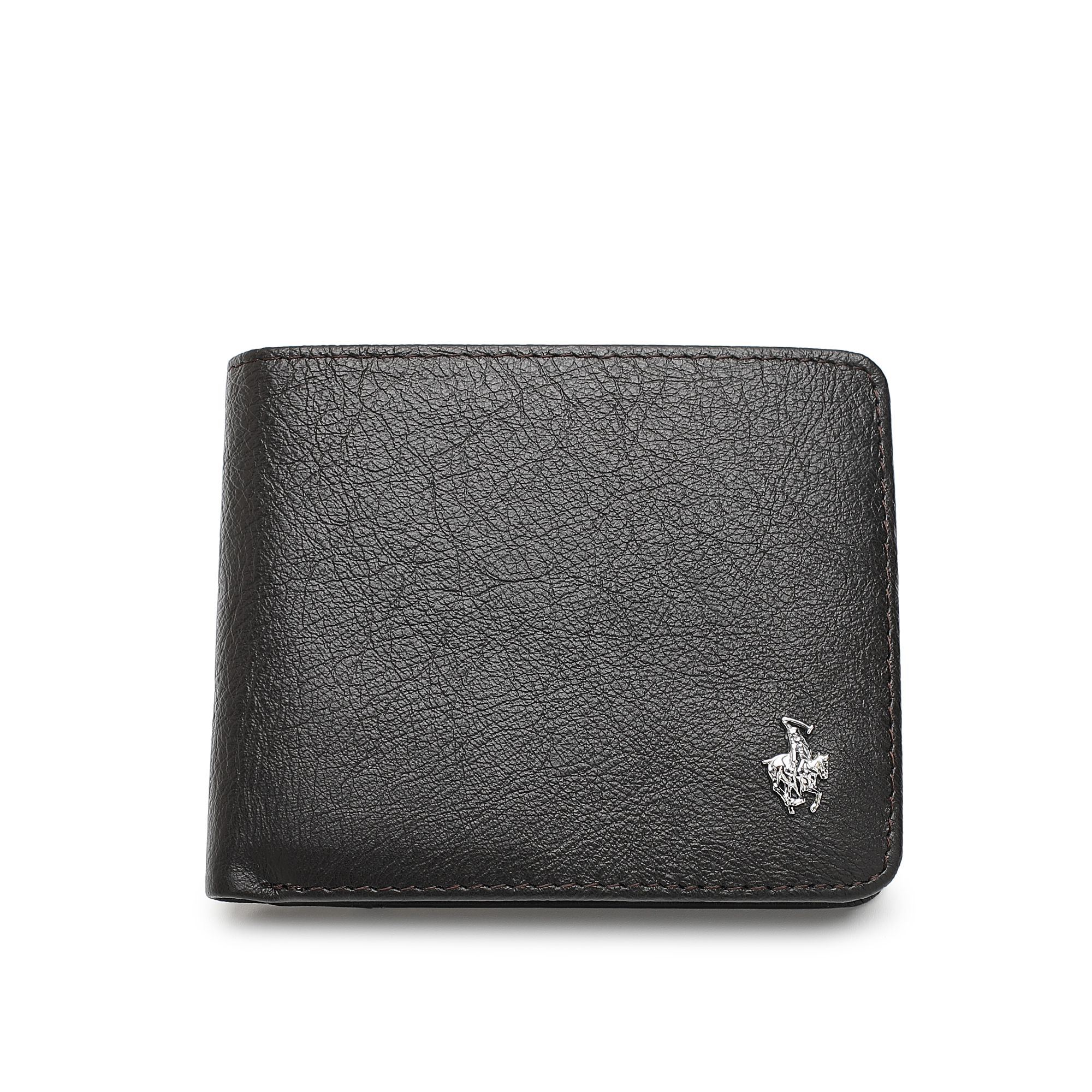 SWISS POLO Genuine Leather Zipper RFID Short Wallet SW 171-5 DARK COFFEE