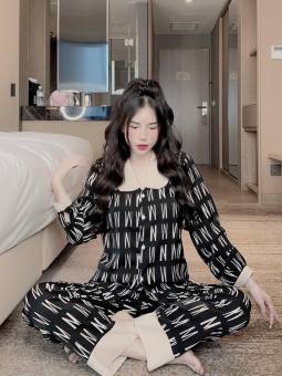 Bộ pijama nữ tay dài quần dài Thanh Lý