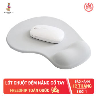 Miếng lót chuột silicon mút đệm cao su êm đàn hồi nâng cổ tay chống mỏi chống trượt khi chơi game BELLA925