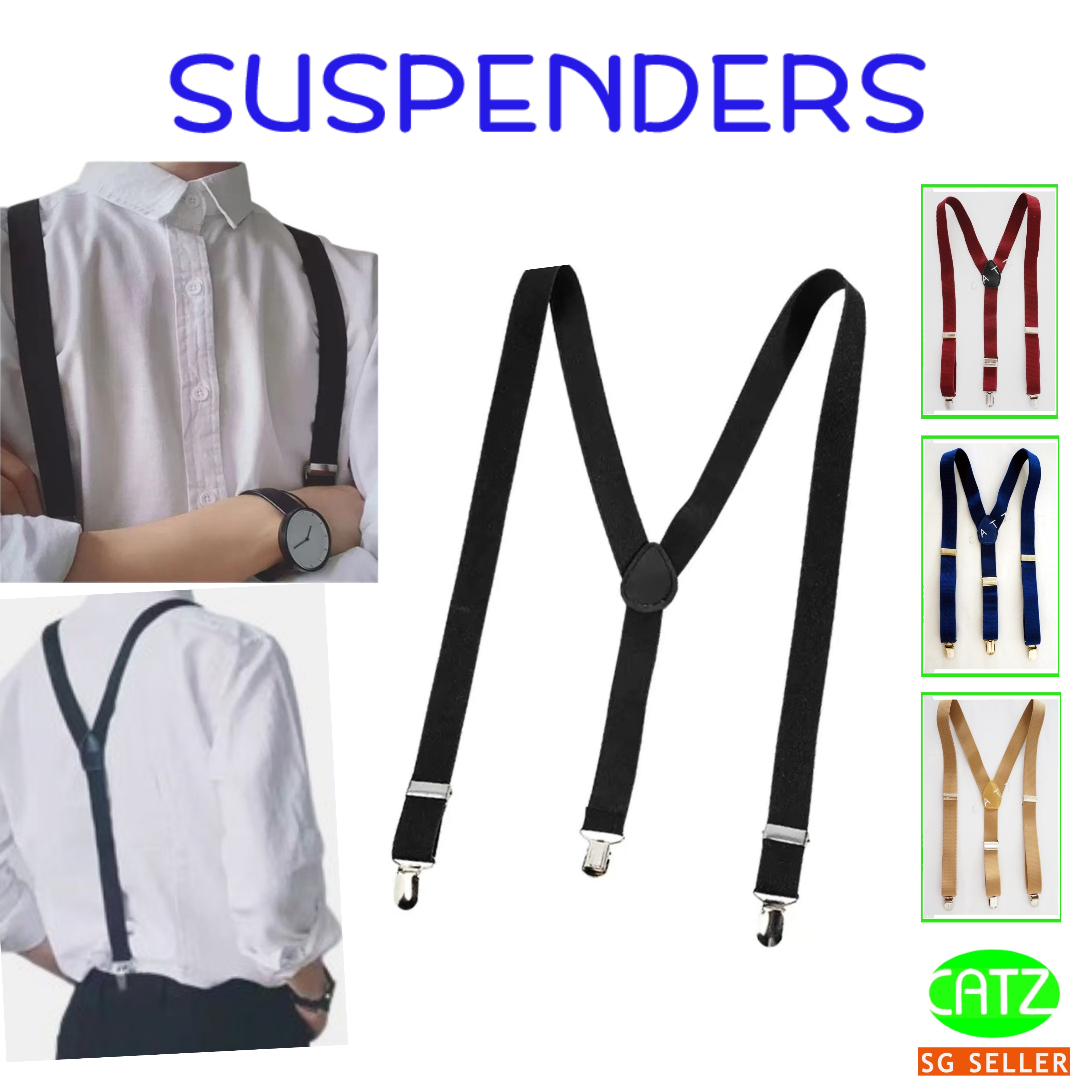 Buy Beige Suspenders for Men, Button Suspenders, Wedding Suspenders for  Groom Groomsmen, Elastic Suspenders, Clip Suspenders Online in India 