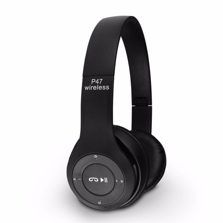 Tai nghe chụp tai bluetooth p47 có thể nghe nhạc bằng thẻ nhớ có jack cắm 3.5mm tặng dây sạc âm thanh to rõ bass mạnh