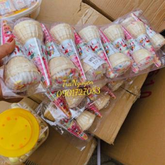 Khay 10 Kẹo Dẻo Ốc Quế Marshmallow Sắc Mầu Thái Lan ( Sỉ Đồ Ăn )