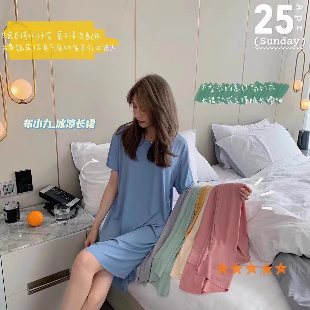 Đầm dáng suông mặc nhà cực mát