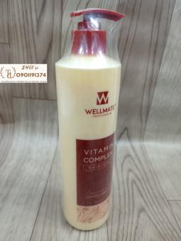 Dầu xả phục hồi tóc wellmate chai màu vàng vòi nhấn 500ml