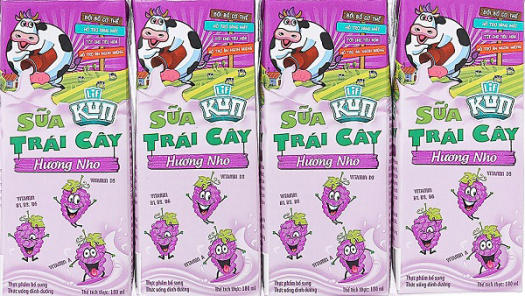 SỮA TRÁI CÂY KUN HƯƠNG NHO 180ML
