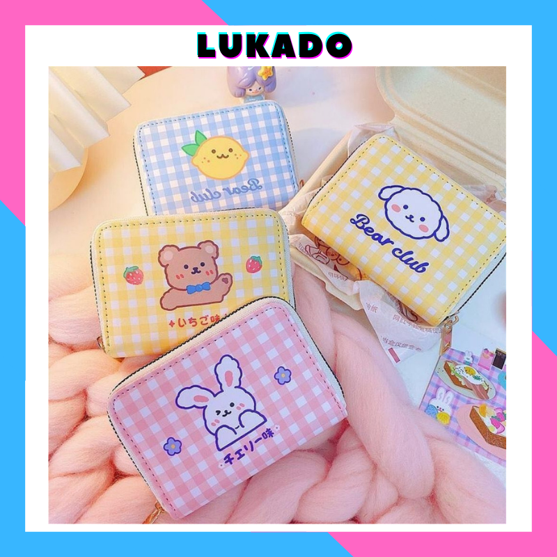 Ví bóp nữ mini cute bỏ túi nhiều ngăn đựng thẻ cầm tay nhỏ gọn giá rẻ thời trang Hàn Quốc đẹp cao cấp LUKADO VN37