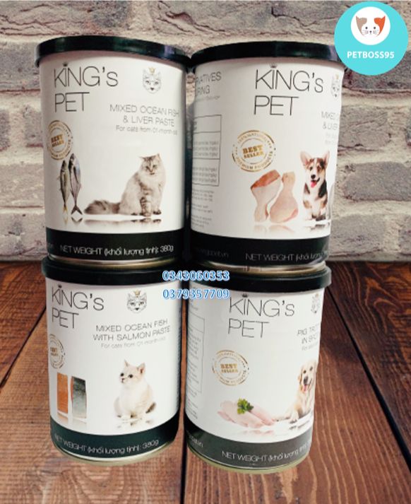 PATE KING PET CHO CHÓ MÈO LON 380g