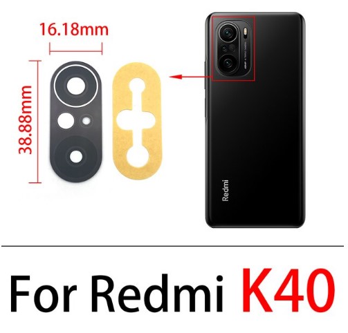 Kính camera sau Xiaomi Redmi K40 / K40 Pro - Tặng kèm miếng dán bảo vệ