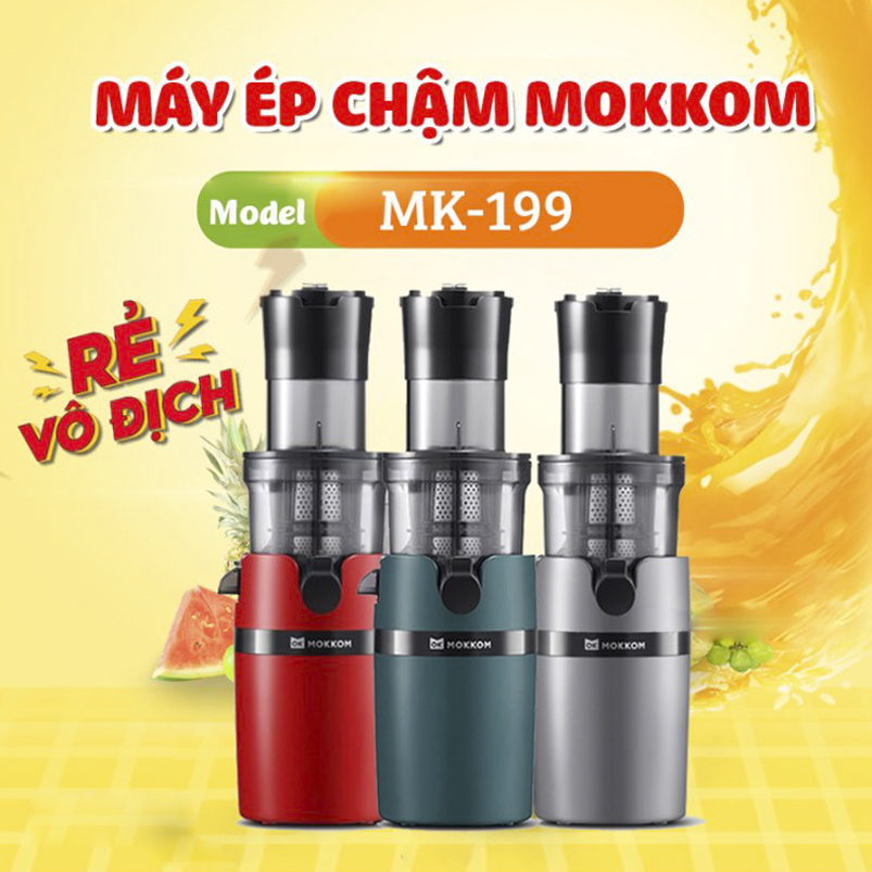 Máy ép hoa quả mokkom mk-199 - máy ép chậm trái cây cổ bình to - model 2022 - bảo hành 12 tháng
