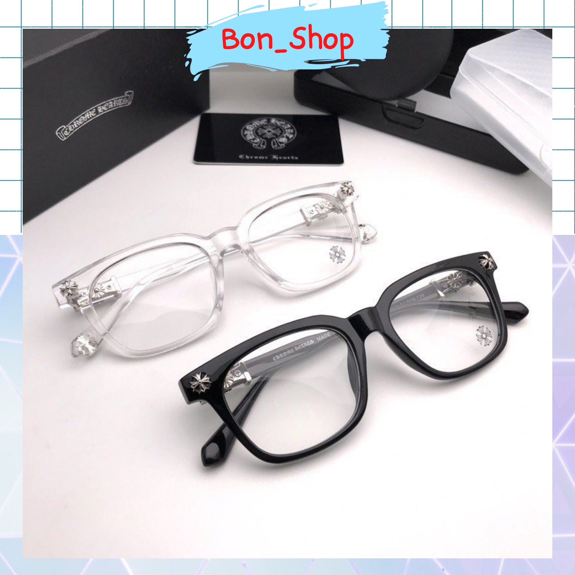 Gọng kính Chrome Hearts phiên bản cao cấp 30163 _ Bon Shop