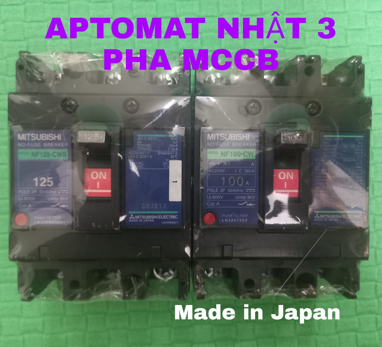 Cb nhật bản 100a nhật bản 3 pha 380v