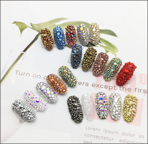 Khay đá chân keo mix màu trang trí chăm sóc móng làm nail mi shop nailart thời trang nữ