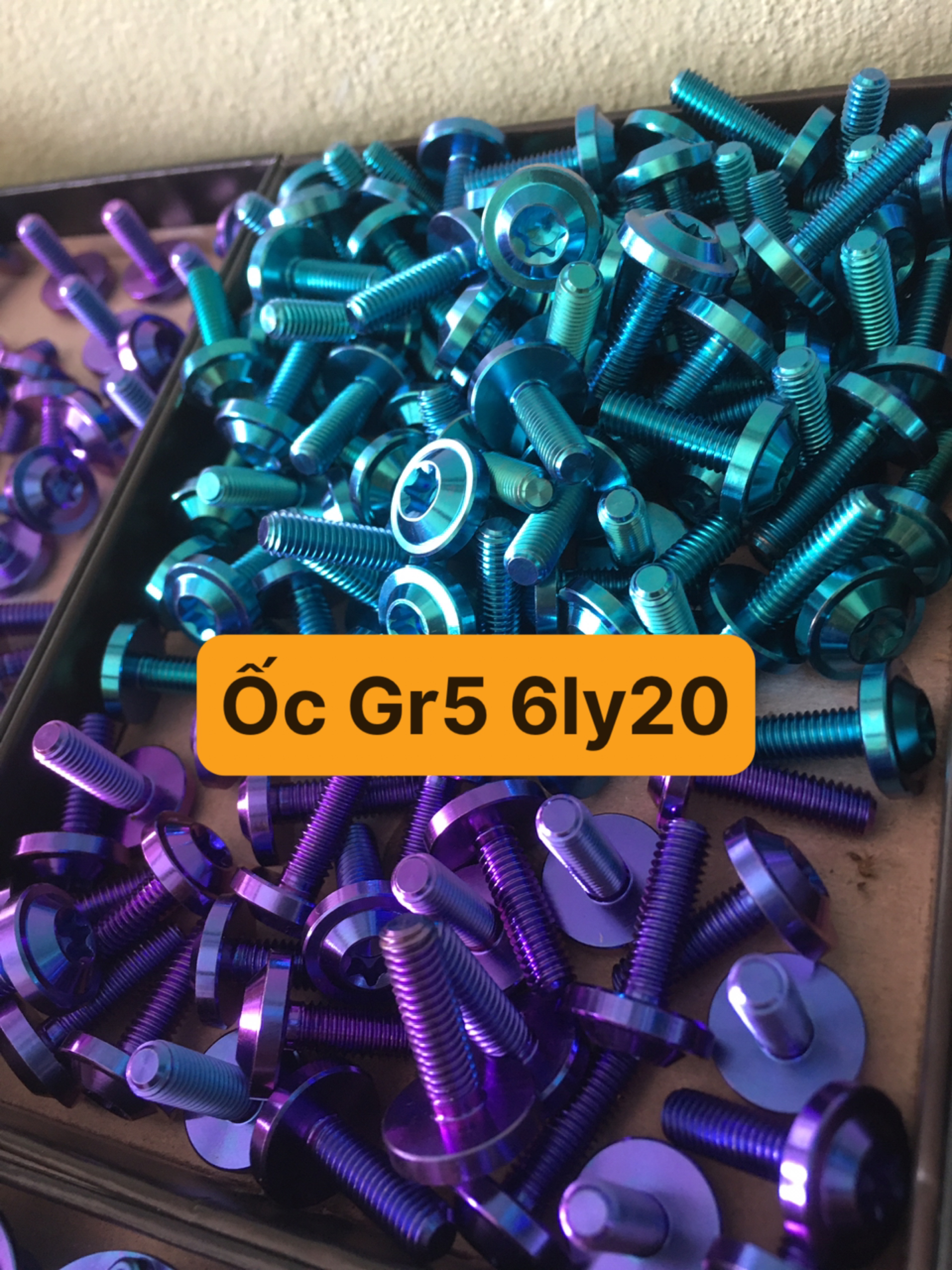 Ốc titan gr5 6ly20 gắn xe máy