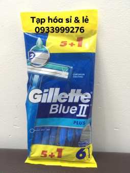 Dao cạo râu Gillette Blue II plus (gói 6 cây)
