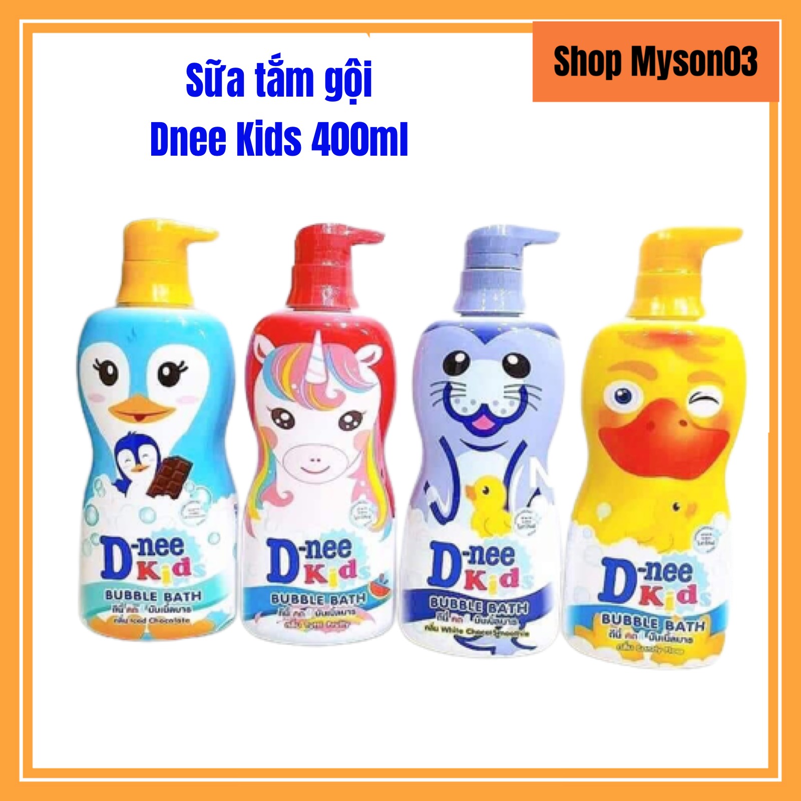 Sữa Tăm Gội 2in1 DNEE KIDS Thái Lan 400ml - MYSON03