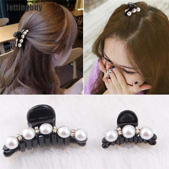 Kẹp Tóc Nữ Màu Đen Ngọc Trai Phong Cách Hàn Quốc Thời Trang Kẹp Tóc Kẹp Tóc