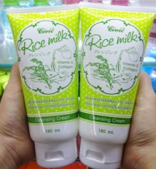 Sửa rửa mặt Gạo Thái Lan 180ml chính hảng.  Sửa rửa mặt gạo Thái Lan ngừa mụn giúp da trắng sáng và đều màu luôn được các chị em tin dùng  Khối lượng: 180ml