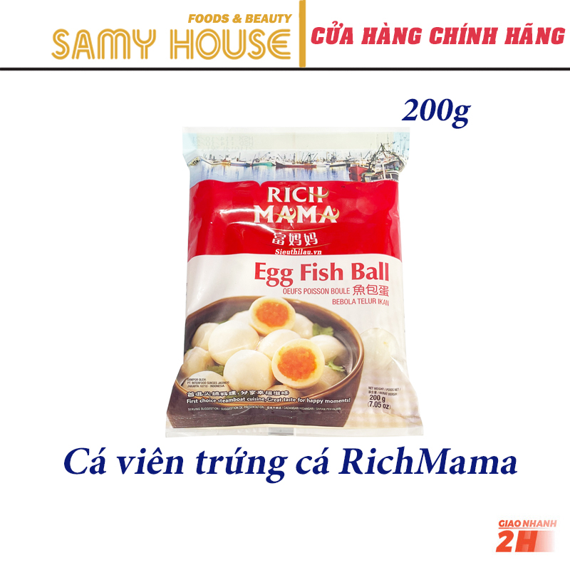 Cá viên nhân trứng cá richmama 200g