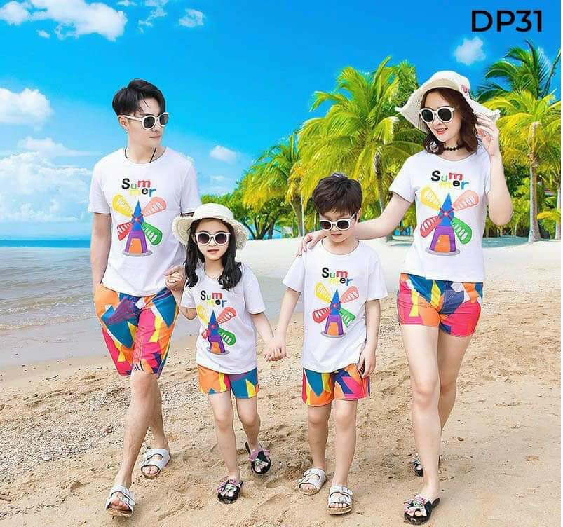 [Free Ship]áo thun đồng phục gia đình 3/4/5 người đi biển summer 2022 Faly Shop BA12