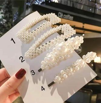 Set kẹp tóc đính đá 4 chi itết mẫu Hàn Quốc