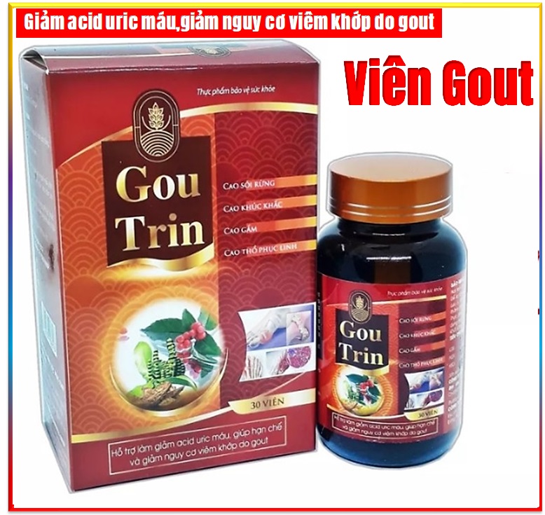 Viên Uống Xương Khớp Gout - Gút .giảm đau xương khớp viêm khớp dạng thấp giảm nguy cơ tăng axit Uric trong máu giảm nguy cơ viêm khớp do gout- Hộp 30 viên Giá 108,900 Đồng*Miễn phí vận chuyển