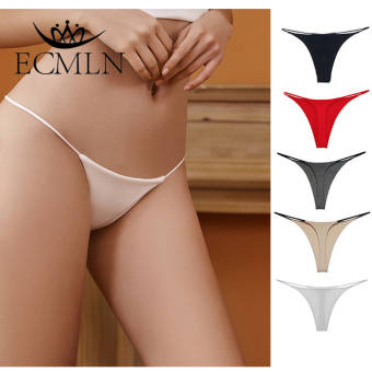 ECMLN Quần lót sexy cho phụ nữ Quần lót liền mạch Thông nóng bỏng cám dỗ Bikini chữ T-back Thấp eo Đồ lót nữ