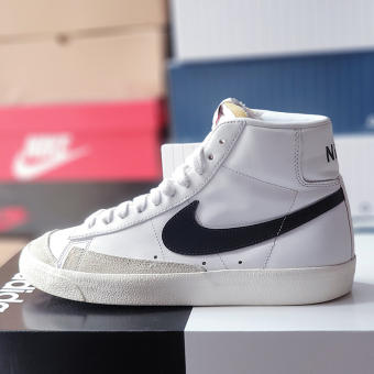 Giày Nike Blazer Mid 77 Vintage White Black, nhiều size, real 2hand