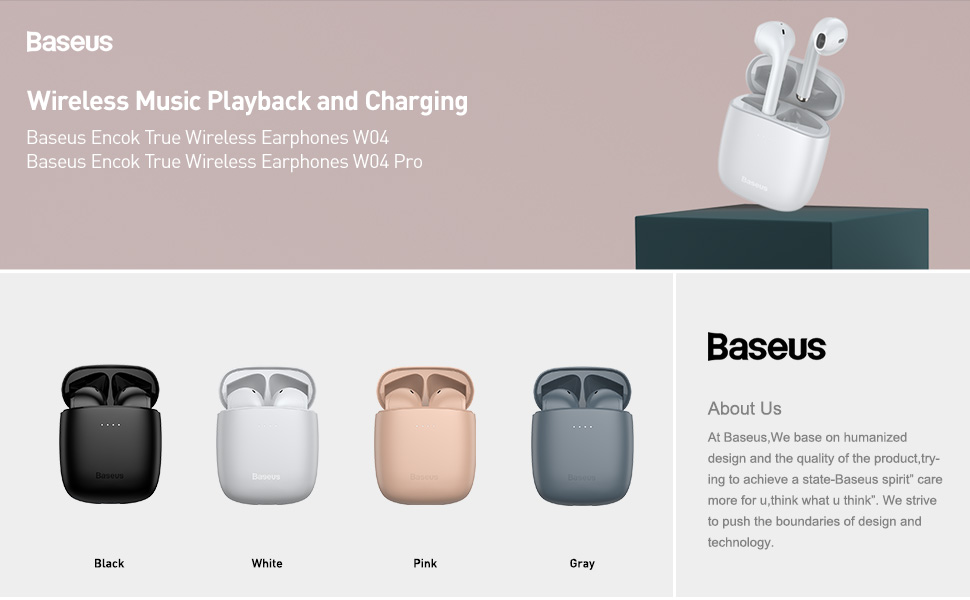baseus w04 encok pro true wireless earphones