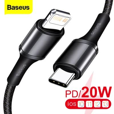 Baseus 20W Fast Charging USB C Cable For iPhone 13 Pro Max 12 11 XS PD4.0 QC3.0 USB Type-C Cable For iPad Air 2020 (1)