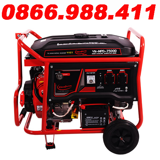 Máy phát điện chạy xăng 5kw vinafarm vn-mpd-7500d đề