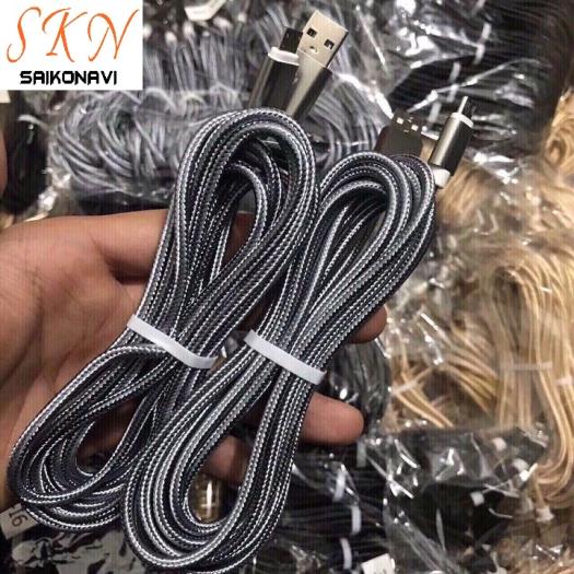 Cáp sạc USB dài 3m ,Dây sạc IPhone, Android dài 3M bọc dù,Dây Cáp Sạc Dù Dành Cho Tất Cả Các Dòng Điện Thoại Dài 3M.