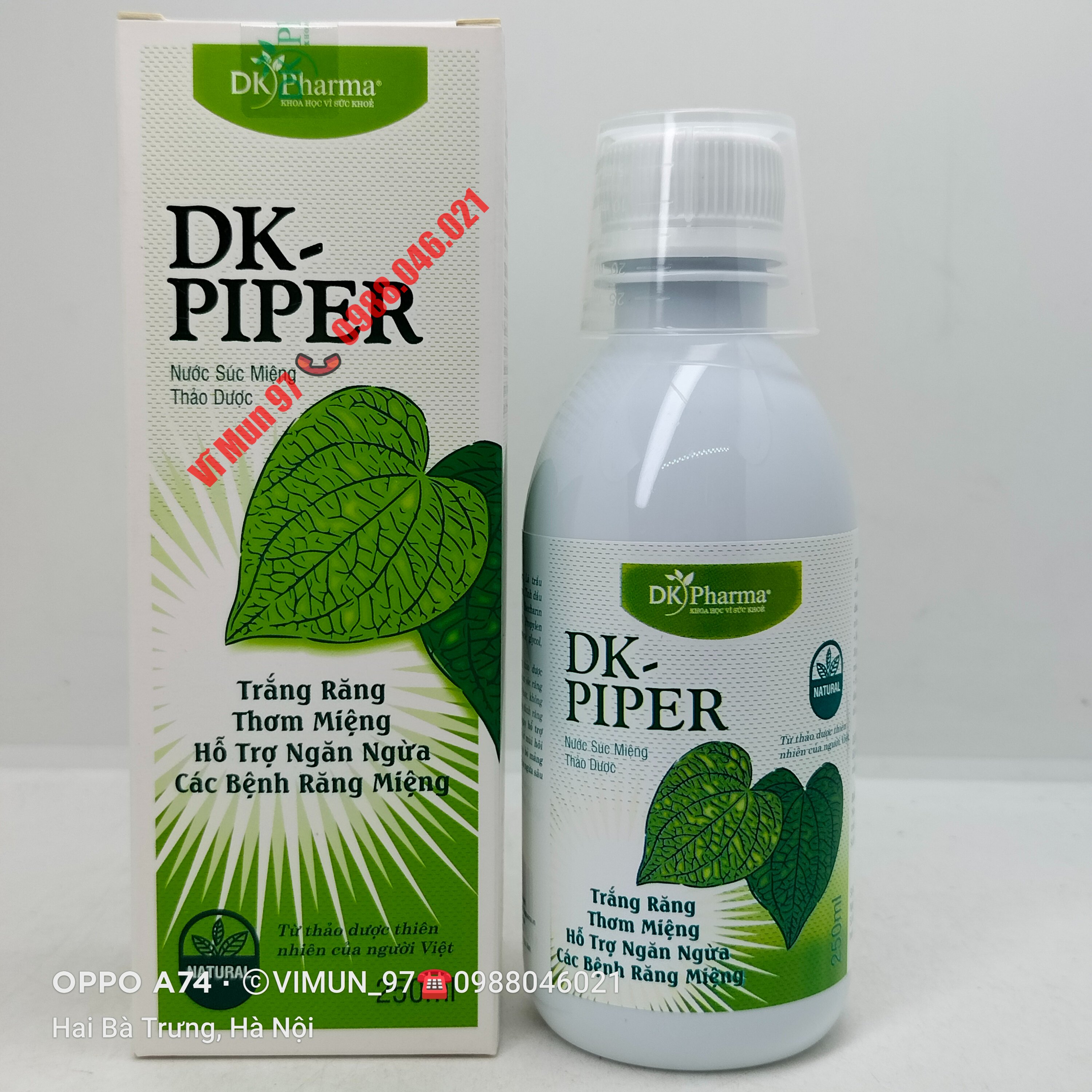 Nước súc miệng thảo dược dk-piper từ trầu không - thảo dược thiên nhiên