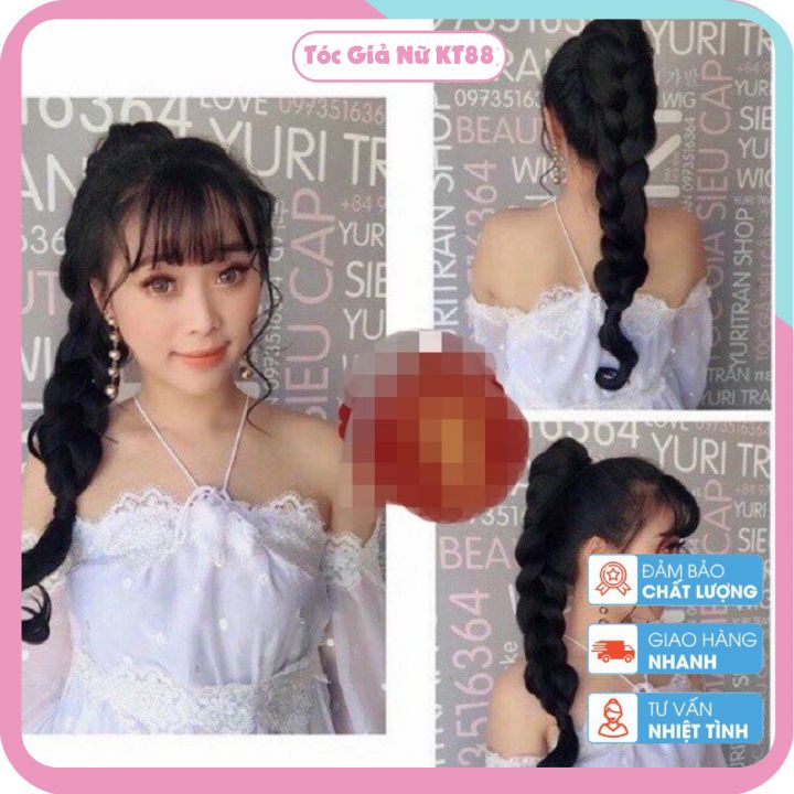 Tóc ngoặm thắt bính 45_50cm