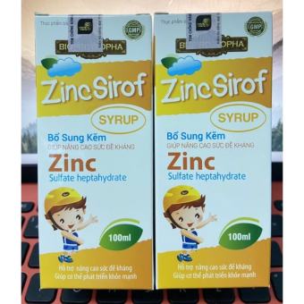 Zinc Sirof syrup bổ sung kẽm, hỗ trợ ăn ngon, tăng cường sức khỏe, đề kháng, tăng cường miễn dịch