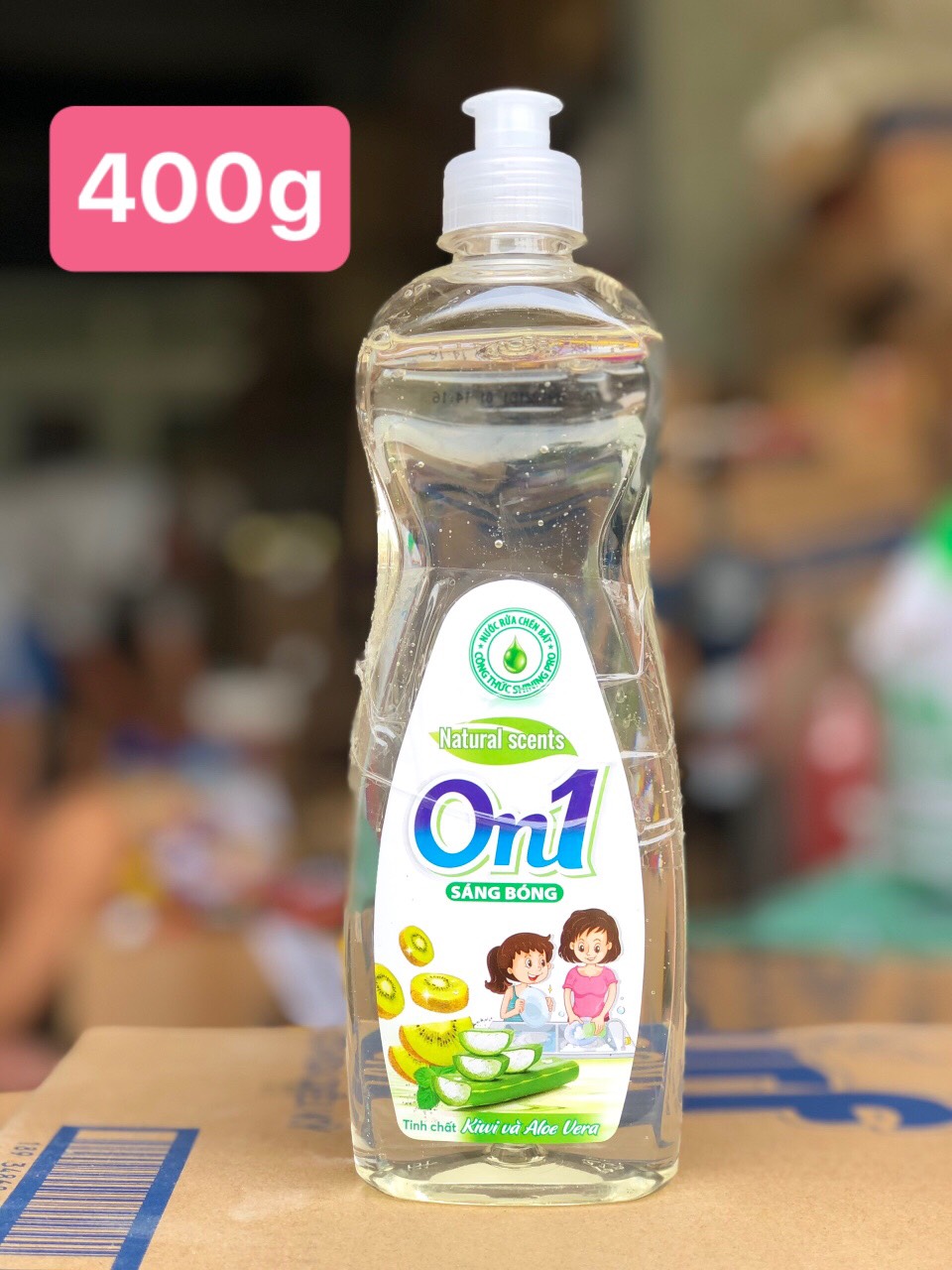 Nước rửa chén On1 400g hàng khuyến mãi có dính keo