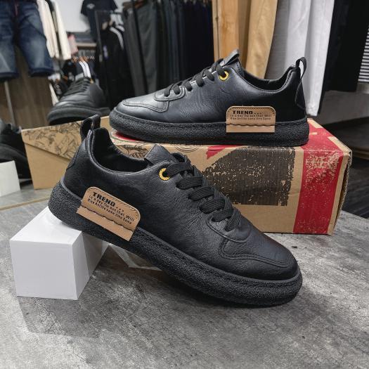 Giày thể thao nam, giày da nam mềm Trắng, Đen Trend 511