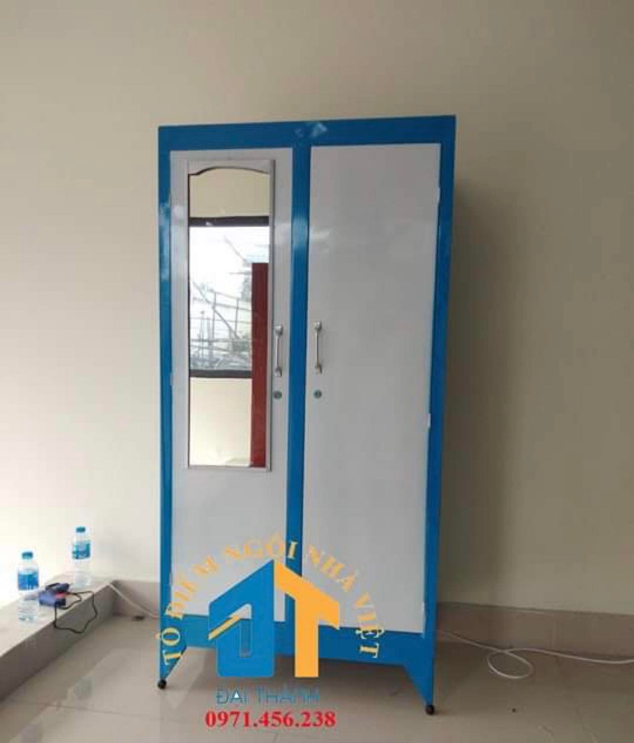 Tủ tôn tủ sắt rộng 95cm cao 1m7 - TSDT01 ( xanh dương) - Hà Nội