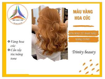 Thuốc nhuộm tóc hàn màu VÀNG HOA CÚC tặng kèm oxy+lược+gang tay