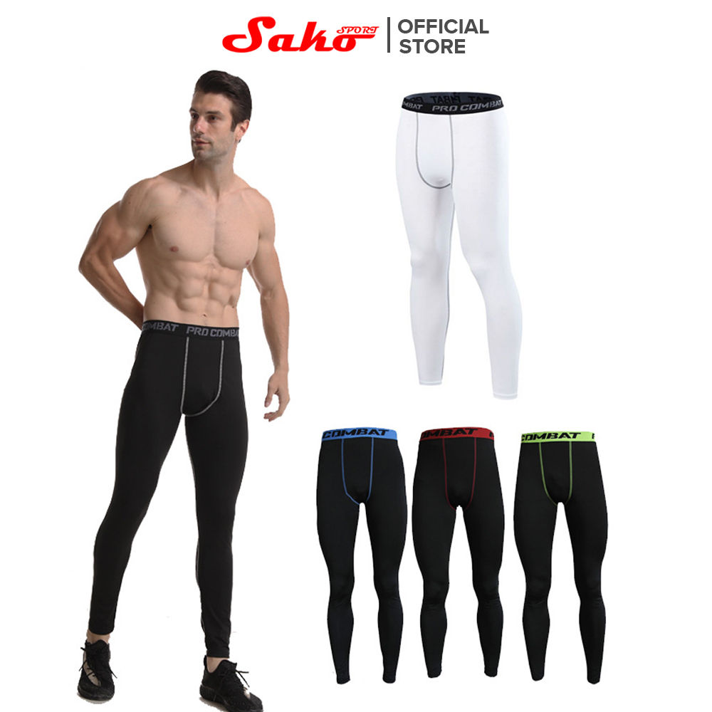 Quần giữ nhiệt nam, quần combat pro cao cấp sako sport