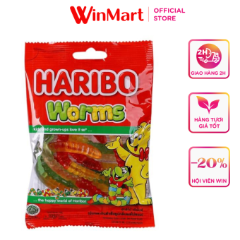 Kẹo dẻo Haribo Happy Worm Sour gói 80g