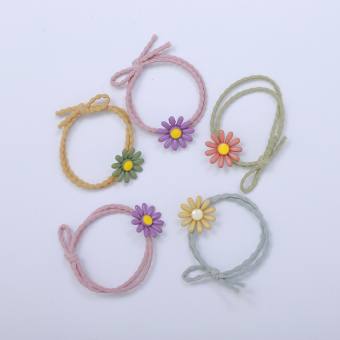 Dây Cột Tóc Hoa Cúc Nhiều Màu Chất Liệu Thun