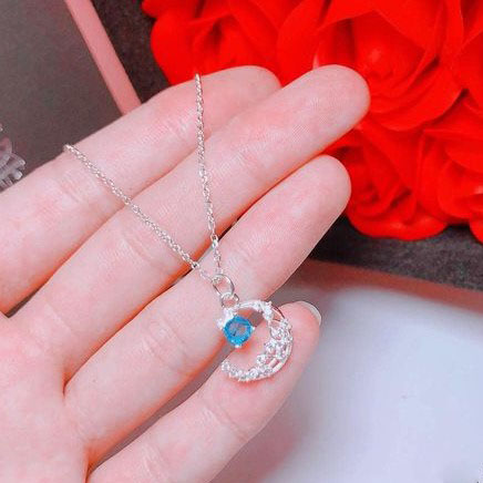 Dây chuyền bạc mặt trăng lưỡi liềm LA39