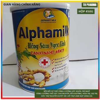 Sữa Bột AlPhamilk Hồng Sâm Ngọc Linh Canxi Nano MK7  ,Tăng Cường Sức Đề Kháng, Trí Nhớ , cho người Tiểu Đường,  Huyết áp, làm Đẹp Da- mọi lứa tuổi
