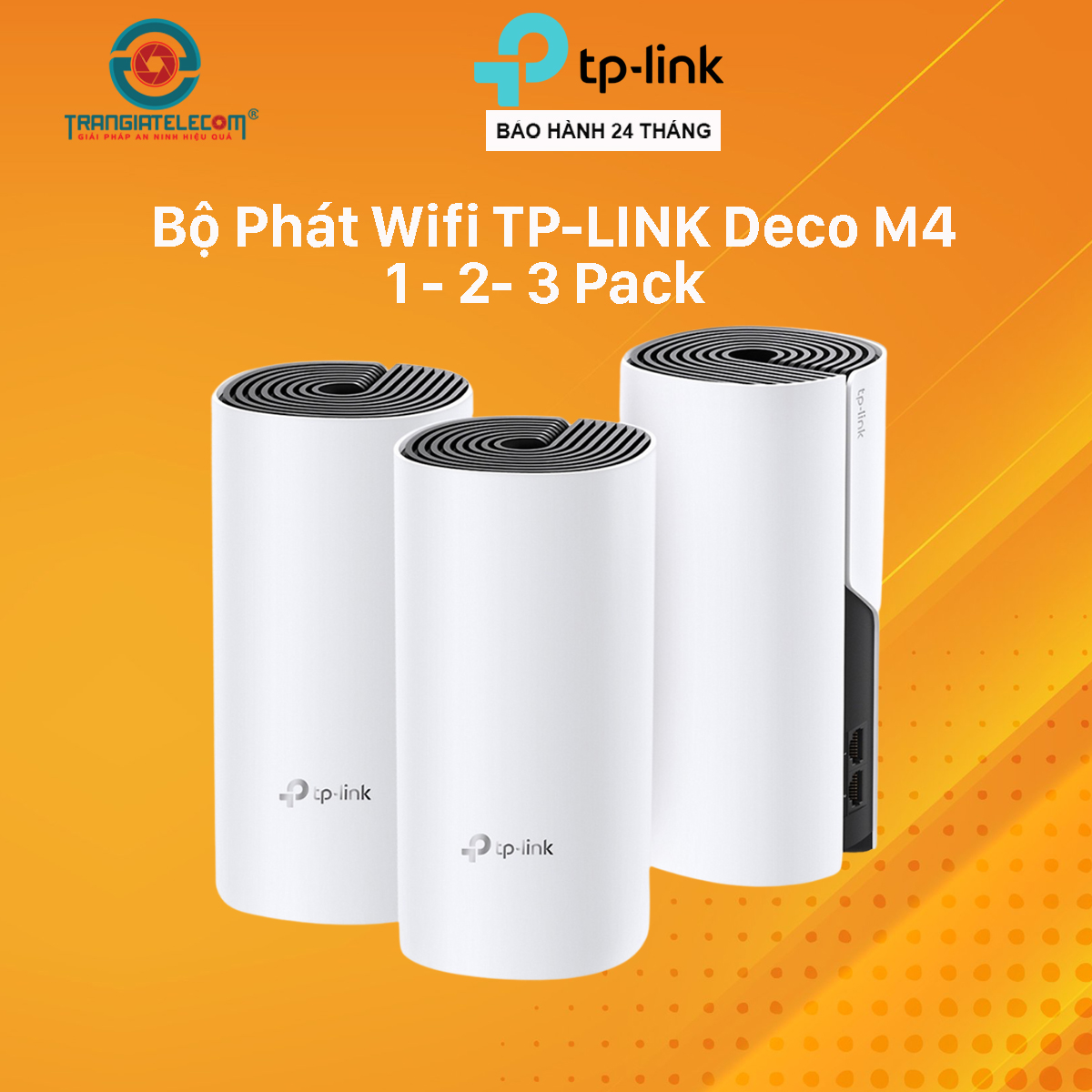 Hệ Thống Wifi Mesh TP-Link Deco M4 (1 - 2 - 3 Pack) Chuẩn AC 1200Mbps - TRANGIATELECOM