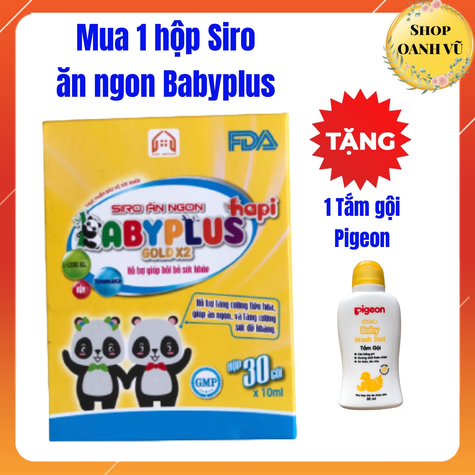 [ MUA 1 TẶNG 1] SIRO ĂN NGON BABY PLUS - Giúp bé hết biếng ăn tăng cân tiêu hóa tốt - OANH VŨ