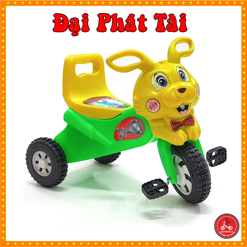 Xe đạp 3 bánh thỏ thổi - Đại Phát Tài - Nhựa thổi- dành cho trẻ từ 3 đến 5 tuổi